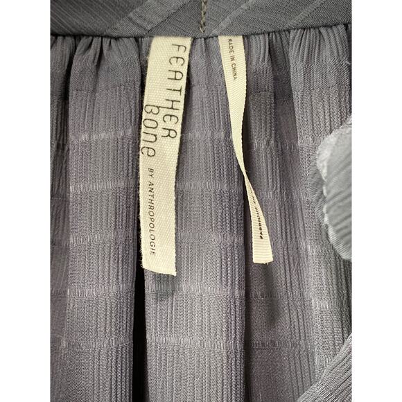 Anthropologie Feather Bone Sheer Marietta High Neck Blouse Top Size XS Victorian - Picture 4 of 8